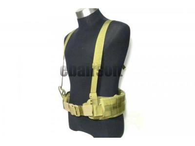 TMC MOLLE EG style MLCS Gen II Belt with Suspenders ( Tan )