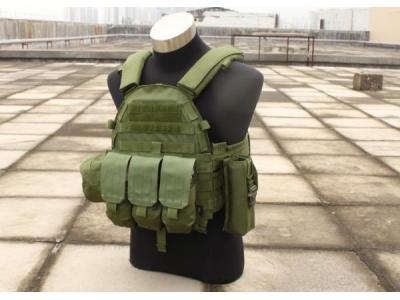 TMC 6094 style Plate Carrier w 3 pouches ( OD )