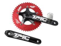 TMC Advanced Single Speed Bike Crankset Cranks 48T ( BK/Red )